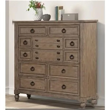 Transitional 12-Drawer Chesser